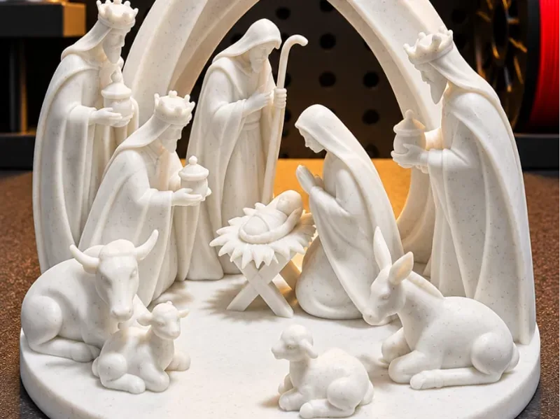 Presépio Minimalista Natividade impresso em 3D