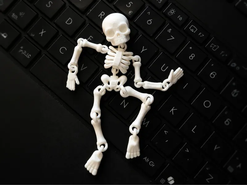 Esqueleto Flexível Articulado Mini impresso em 3D