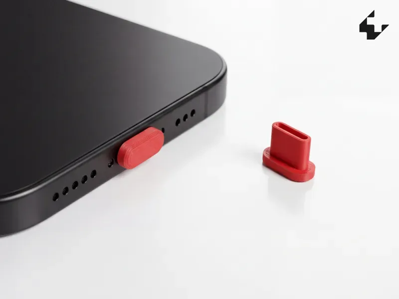 Tampa Anti-Poeira para Entrada USB-C impresso em 3D