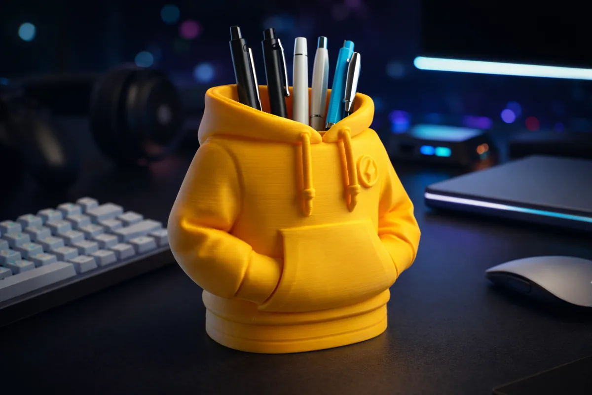 Porta-canetas Moletom Esportivo impresso em 3D